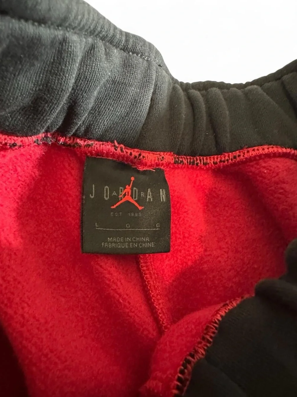 Jordan Jumpman Fleece Joggers Red Black Men’s L